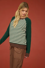 Raglan Stripe Sweater