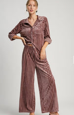 Velvet Stripe Pants