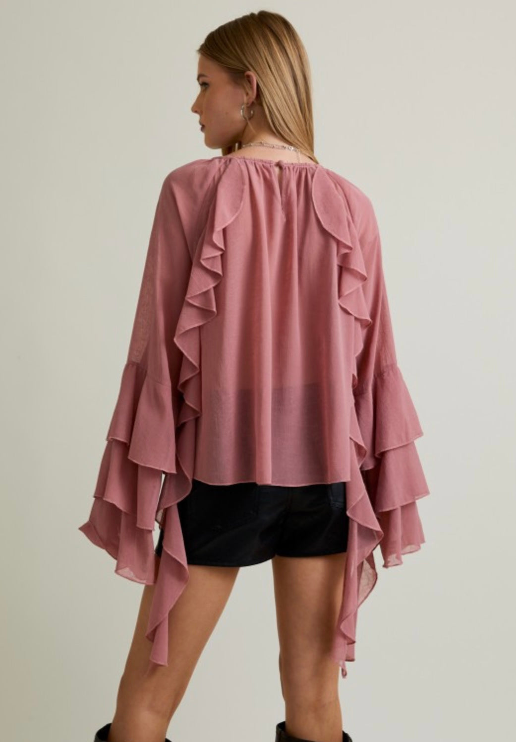 Chiffon Ruffle Blouse