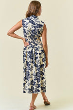 Paisley Smocked Midi Dress