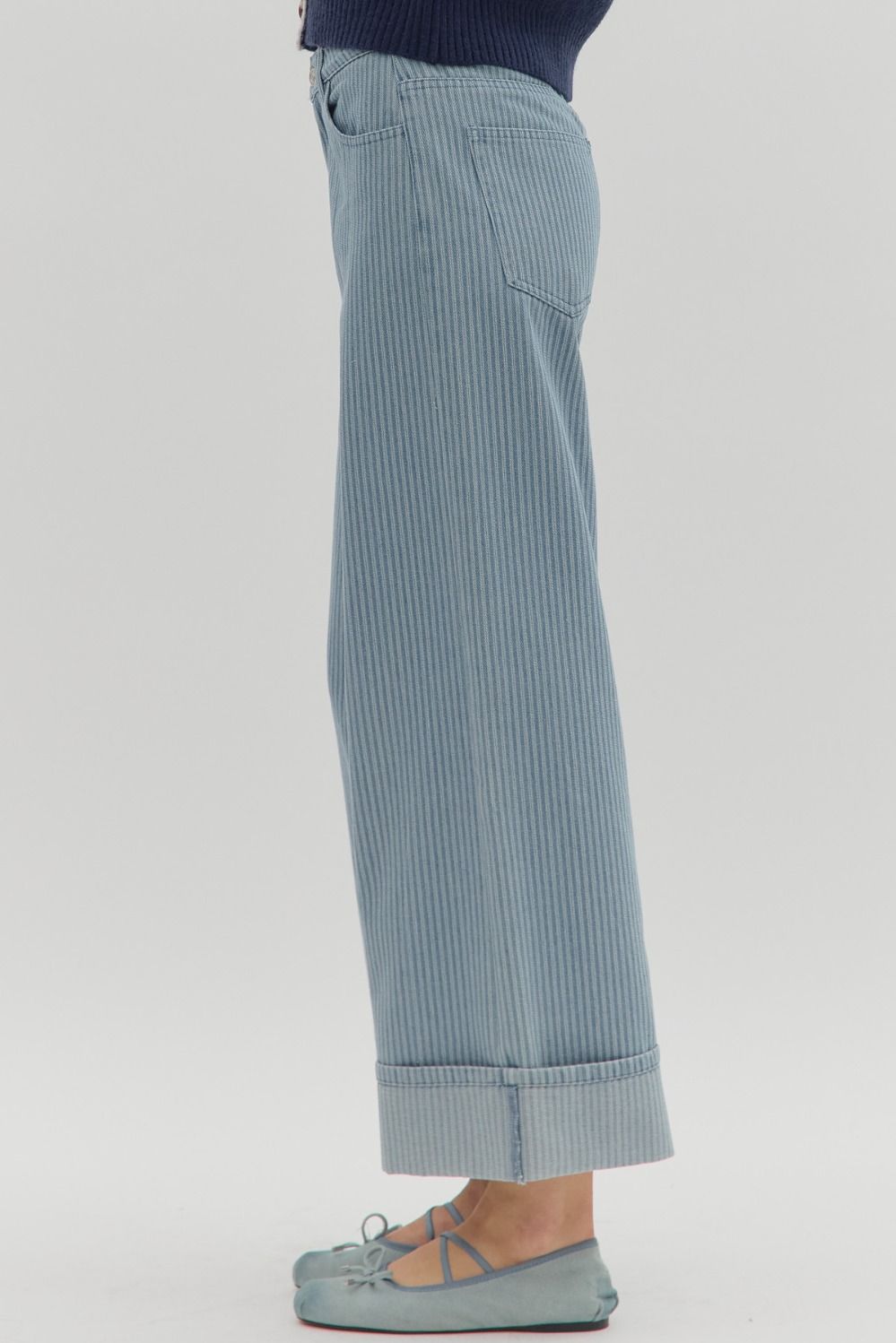 Cuffed Stripe Pants