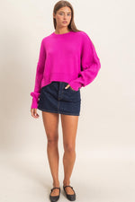 Fuchsia Ribbed Sweater
