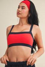 Contrast Block Sports Bra