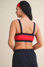Contrast Block Sports Bra