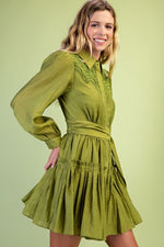 Crinkle Shirt Dress