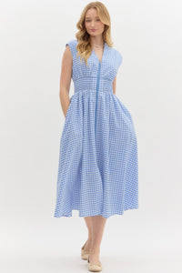 Gingham Midi Dress