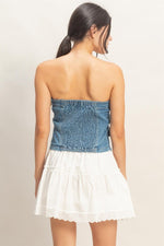 Strapless Denim Corset