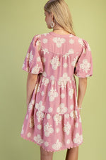 Puff Print Dress