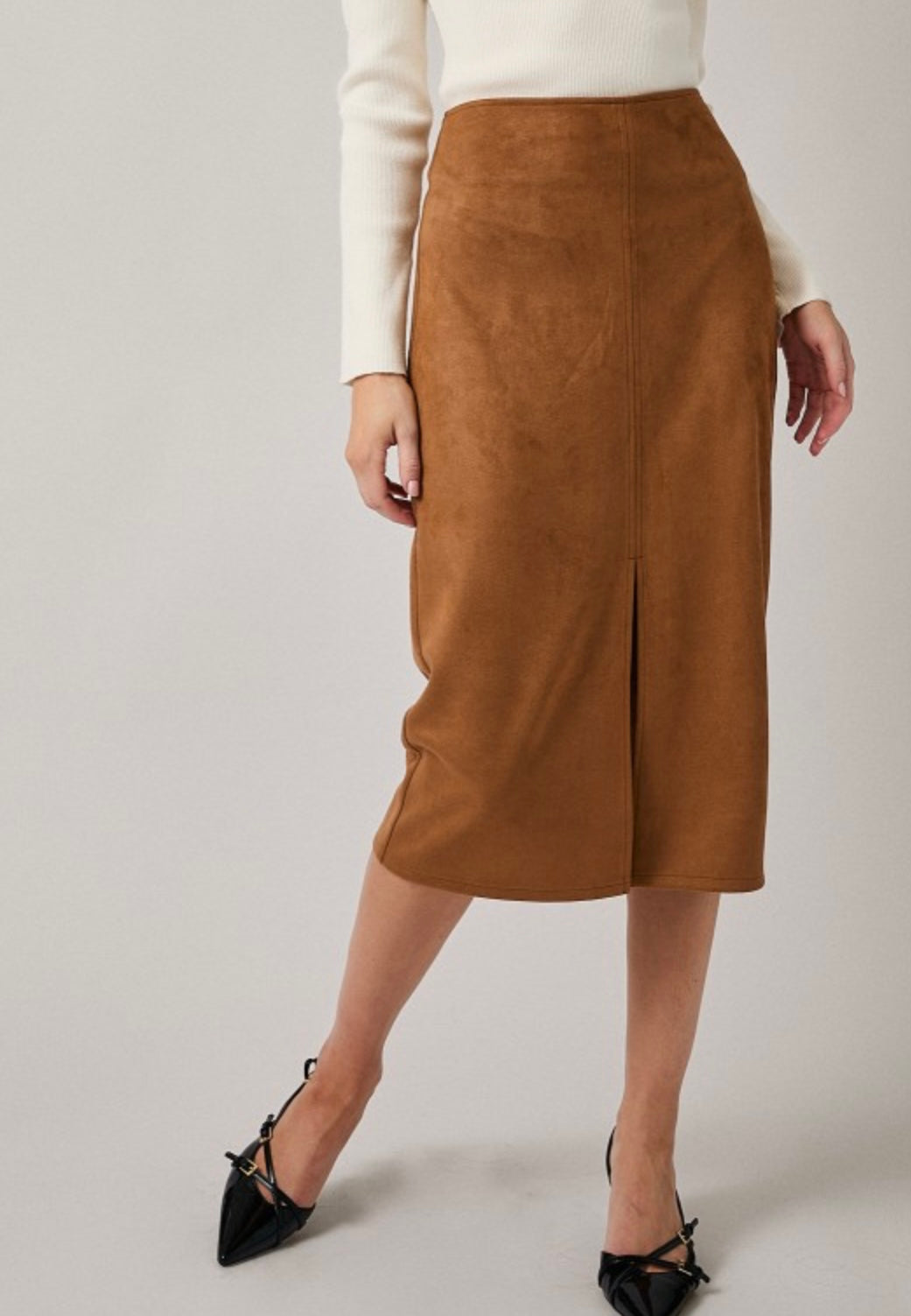 Suede Maxi Skirt