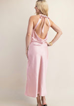 Satin Halter Neck Dress