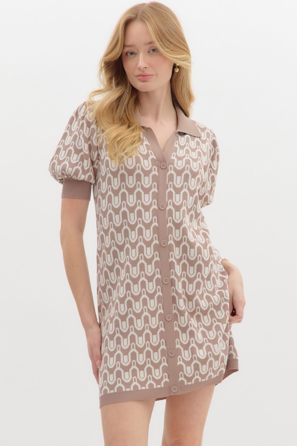 Abstract Latte Dress