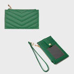 Quilted Chevron Cardholder Wallet
