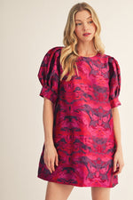 Puff Jacquard Dress