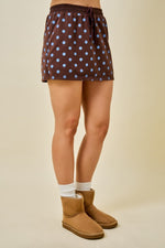 Brown Polka Dot Skort