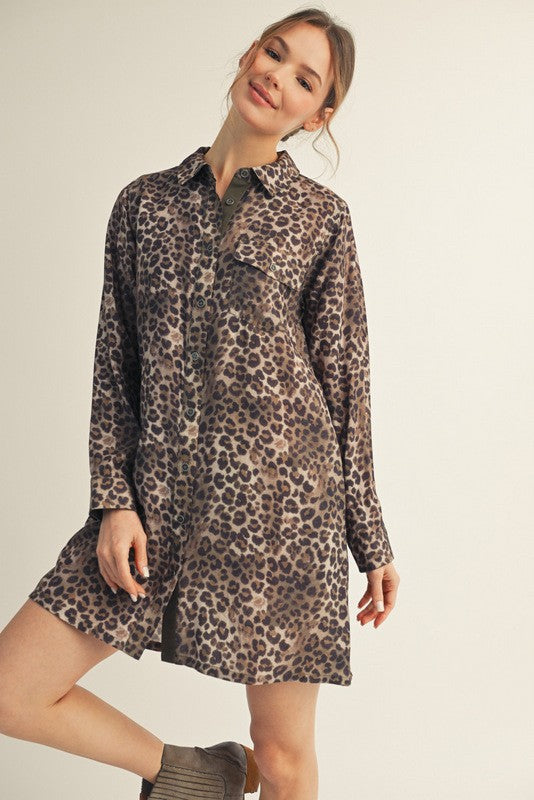 Contrast Leo Dress