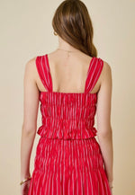 Macie Striped SmockedTop
