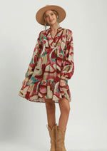 Abstract Babydoll Dress