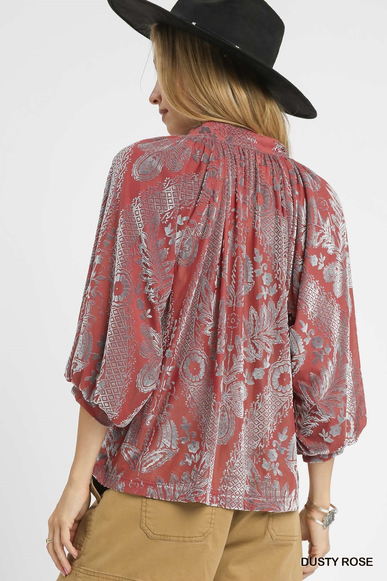 Velvet Print Top