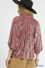 Velvet Print Top