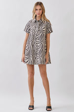 Zebra Print Mini Dress