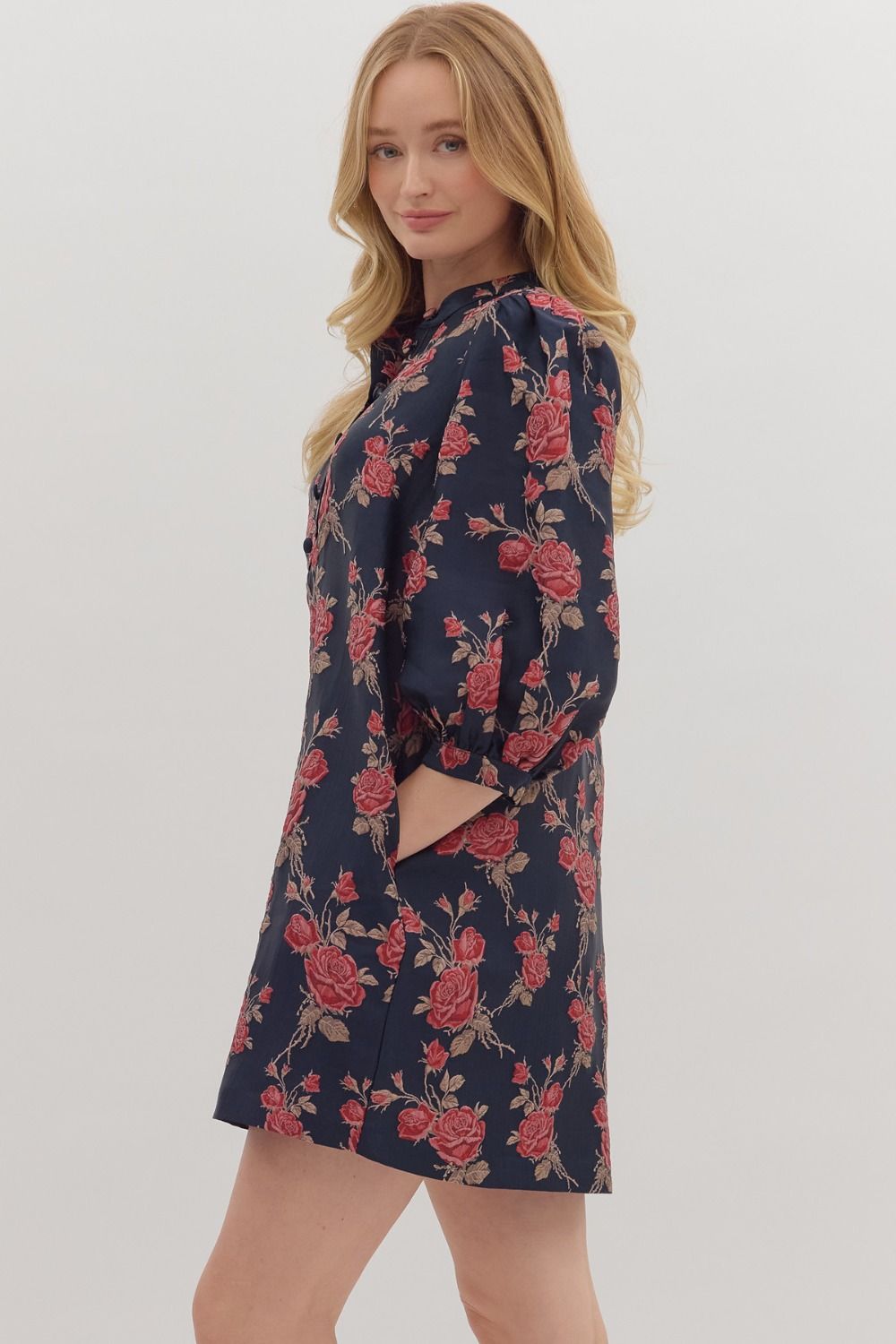 Damask Shift Dress