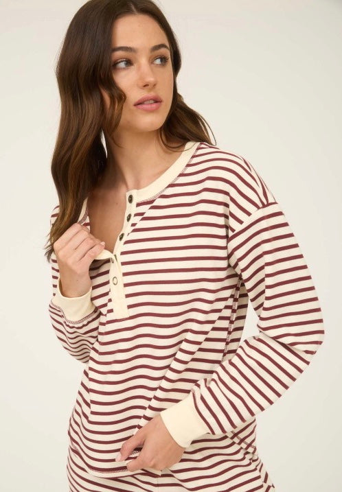 Striped Henley Top