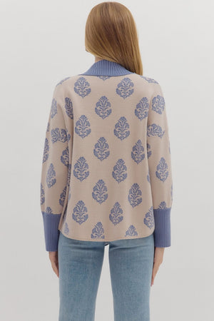 Botanical Print Sweater