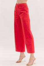 Red Patch Pocket Pants