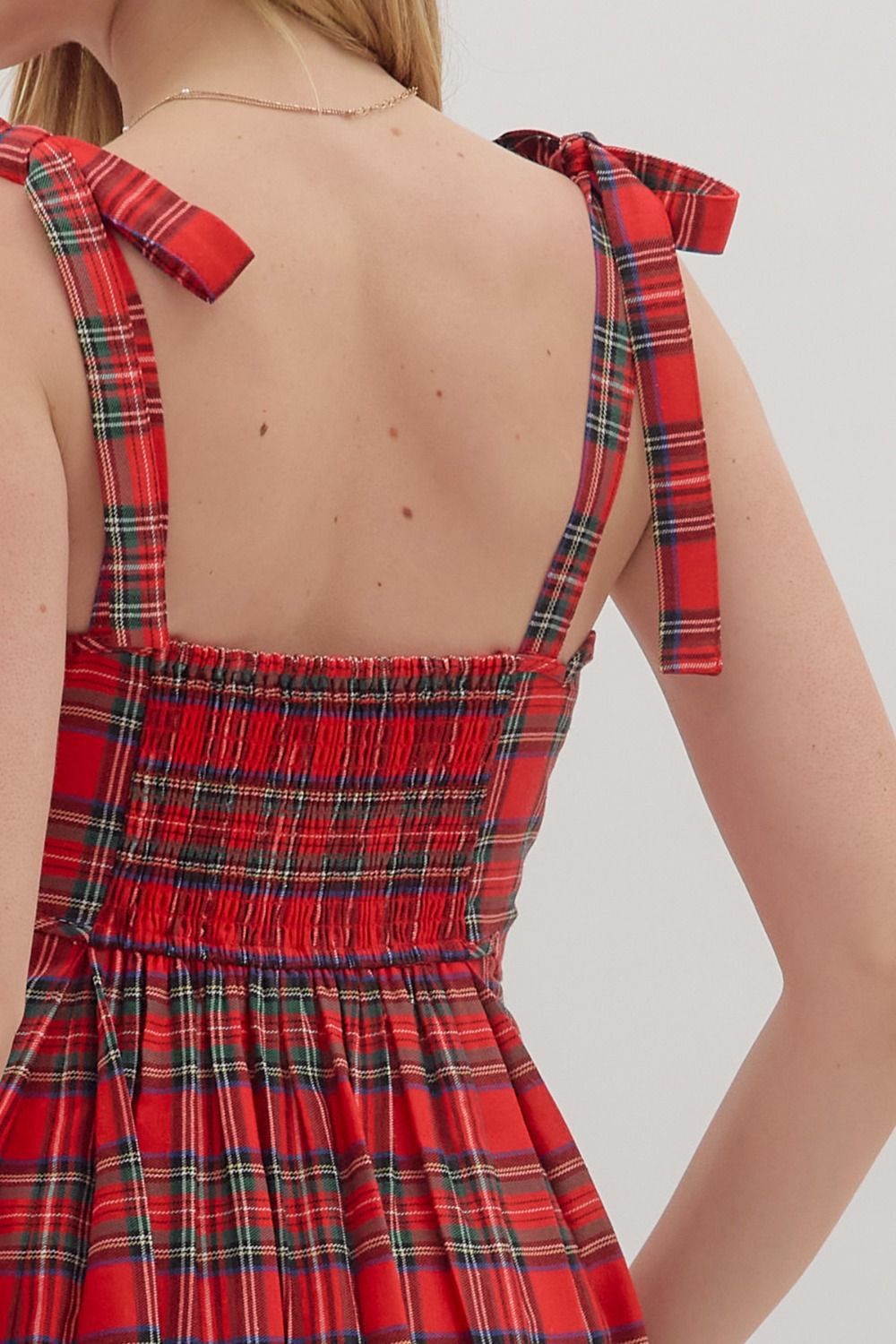 Red Plaid Midi