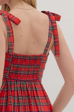 Red Plaid Midi