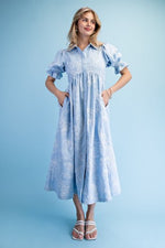 Embroidered Shirt Dress