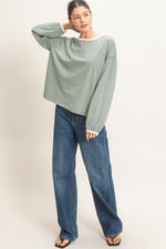 Cami Green Stripe Pullover