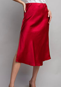 Satin Midi Skirt