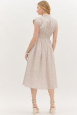 Latte Abstract Midi Dress